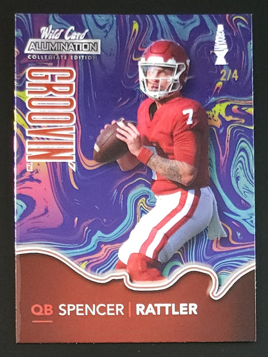 Spencer Rattler 2021 Wild Card Alumination Groovin' 2/4 #NCG-4 Saints