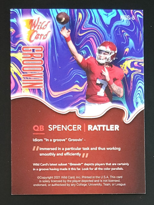 Spencer Rattler 2021 Wild Card Alumination Groovin' 2/4 #NCG-4 Saints
