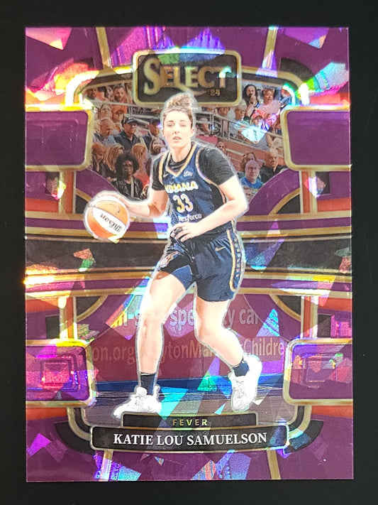 Katie Lou Samuelson 2024 Panini Select Purple Cracked Ice 81/149 #81 Fever