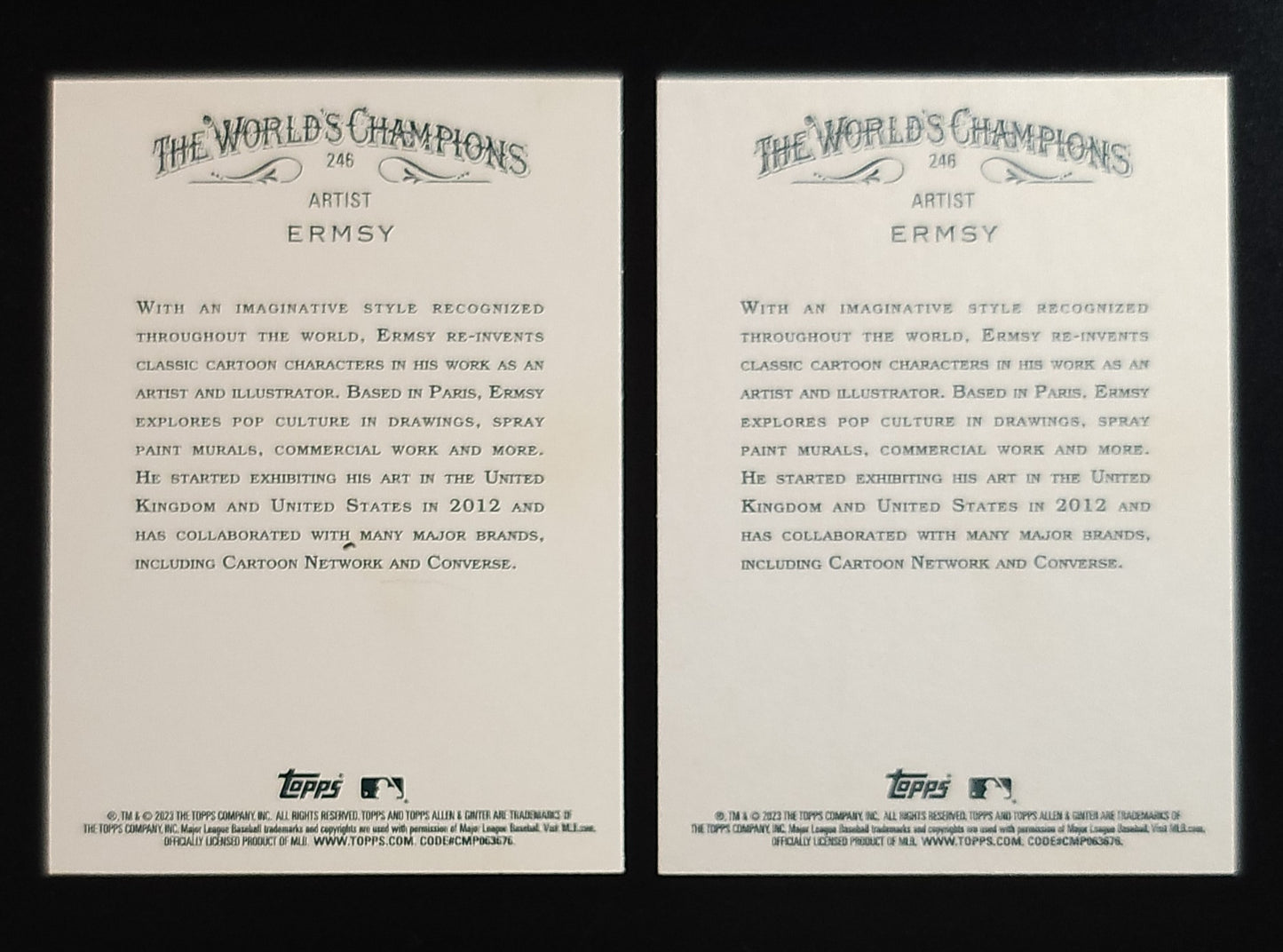 Ermsy 2-Card 2023 Allen & Ginter Parallel Lot