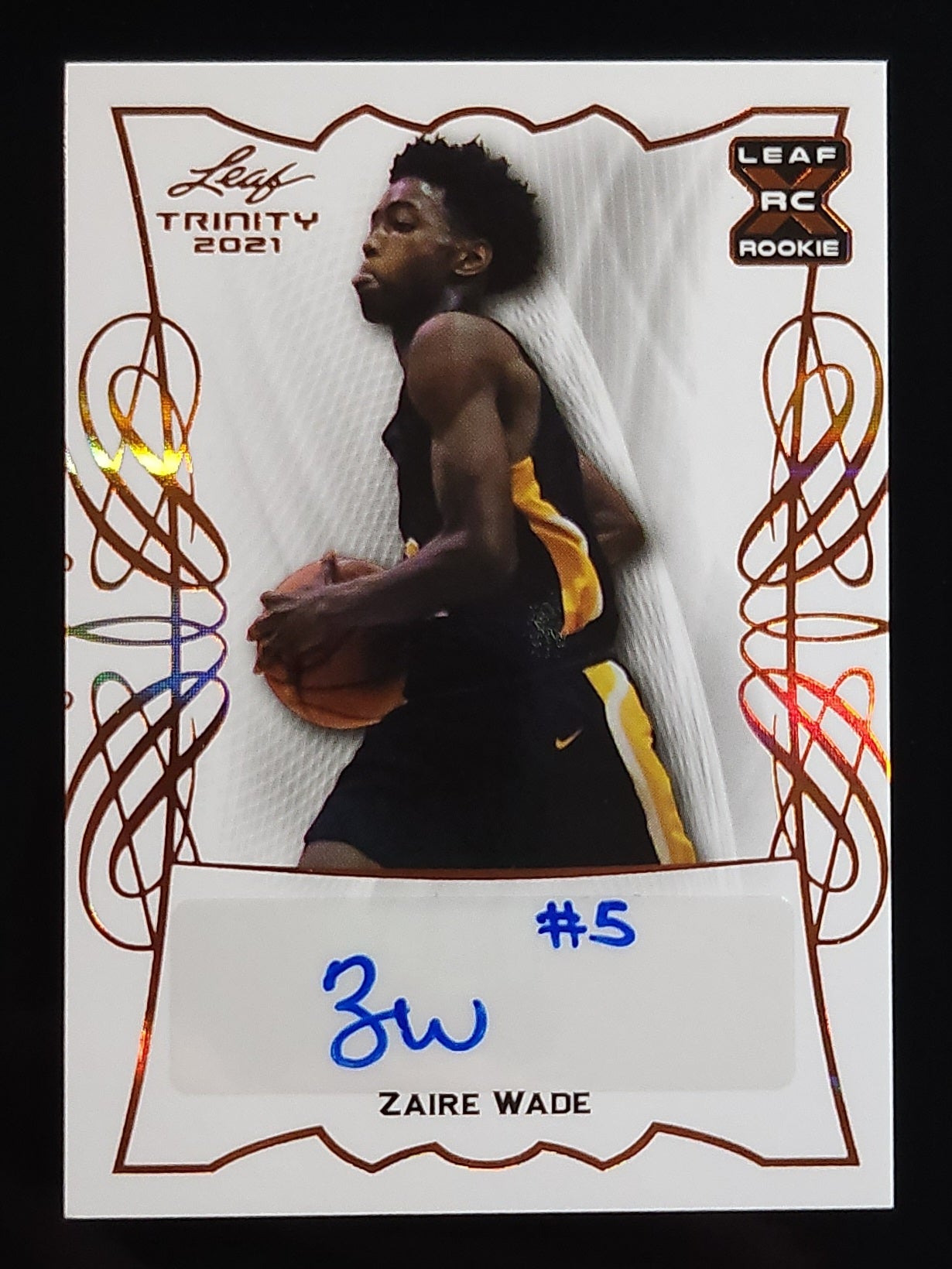 Zaire Wade 2021 Leaf Trinity Auto XRC #BA-ZW2