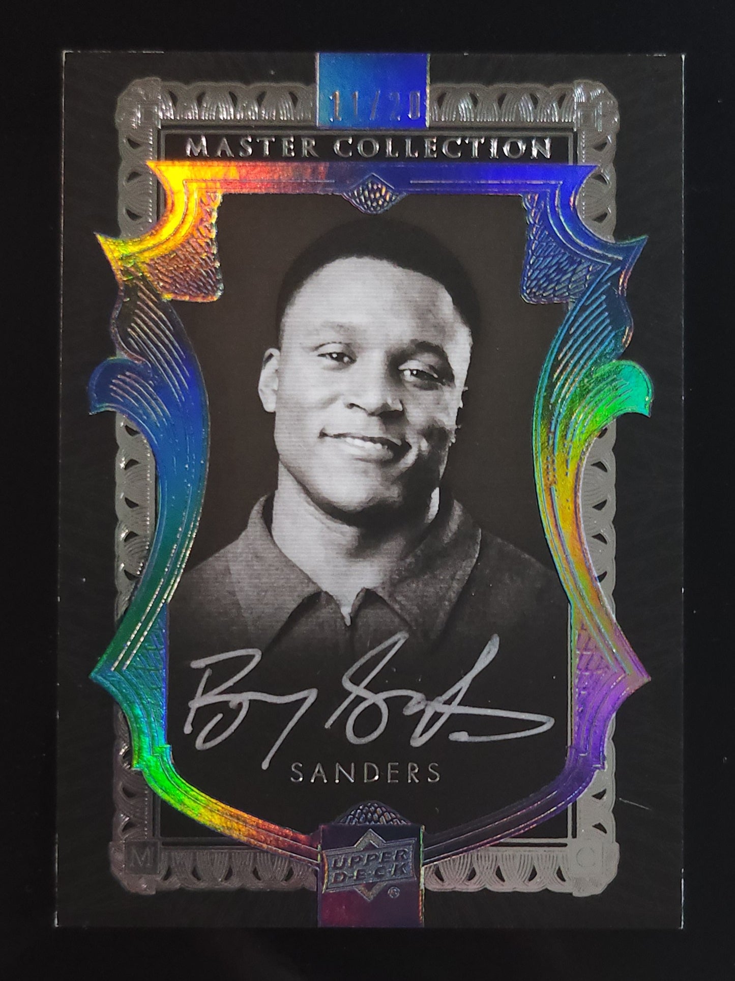Barry Sanders 2015 Upper Deck Master Collection Silver Auto 11/20 #MC-BS Lions