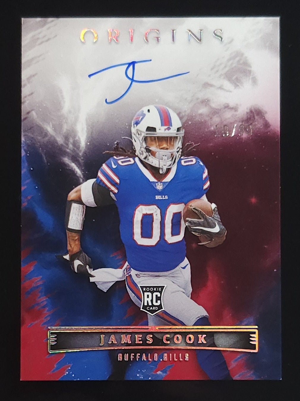 James Cook 2022 Panini Origins RC Auto Red 10/99 #RAU-JCO Bills
