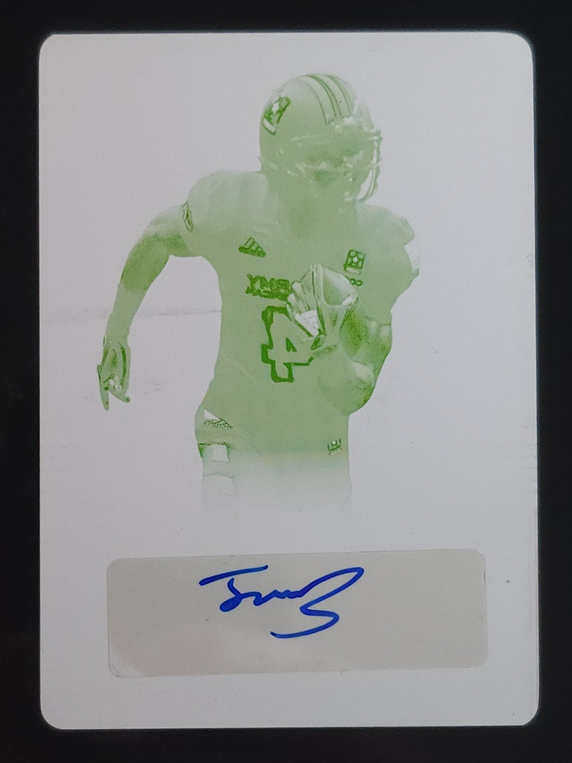 James Cook 2018 Leaf Metal Army Auto Yellow Printing Plate 1/1 Bills