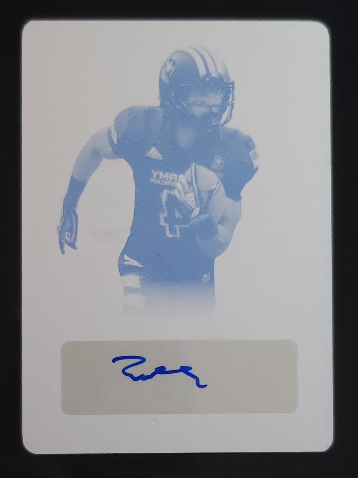 James Cook 2018 Leaf Metal Army Auto Cyan Printing Plate 1/1 Bills