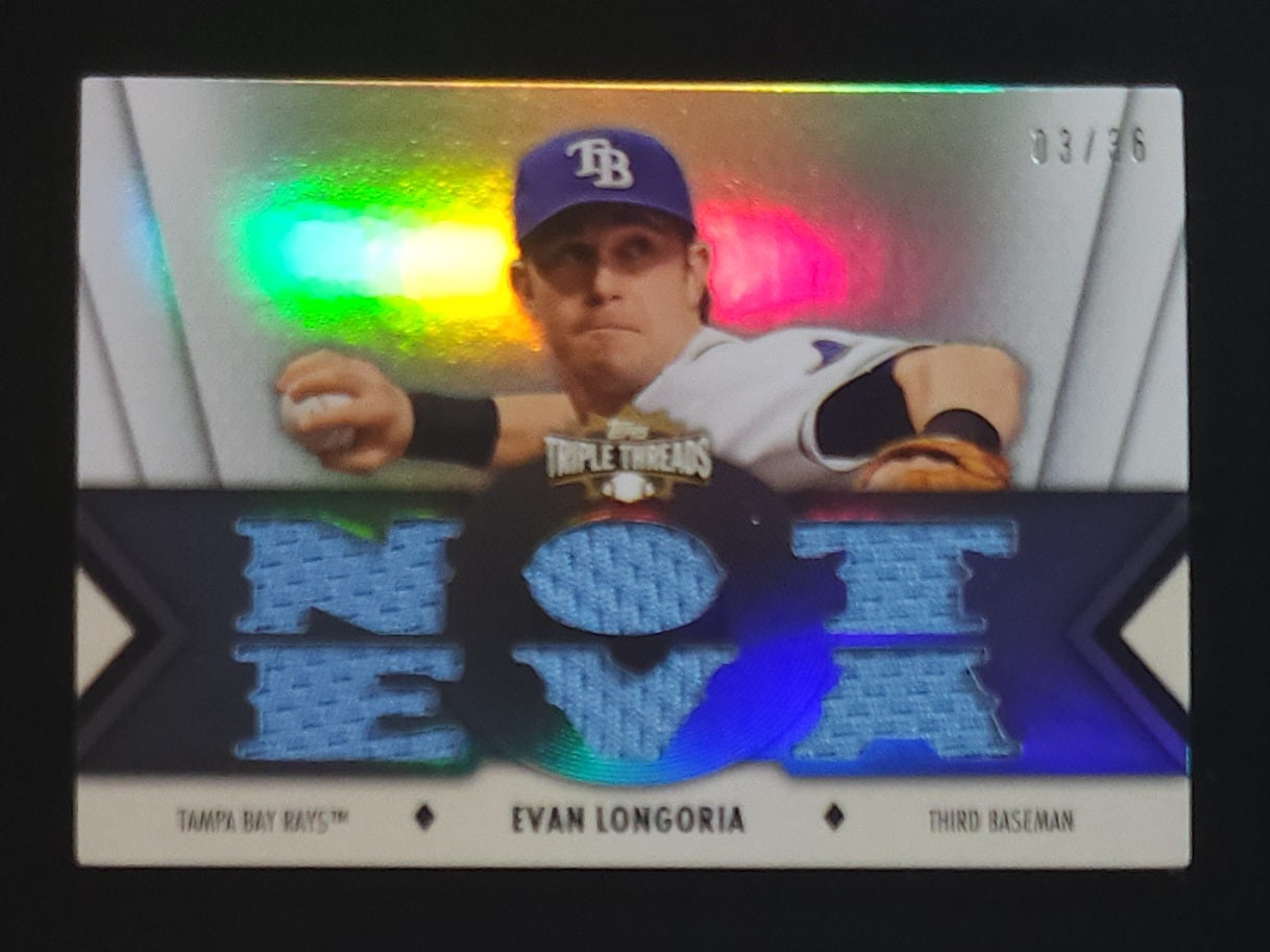 Evan Longoria 2012 Topps Triple Threads Relic "Not Eva" 3/36 #TTR-106 Rays