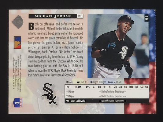 Michael Jordan 1993 Upper Deck Star Rookie #19 White Sox