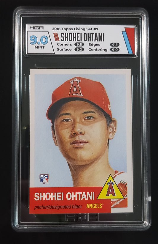 Shohei Ohtani 2018 Topps Living Set RC #7 HGA 9 Angels Dodgers