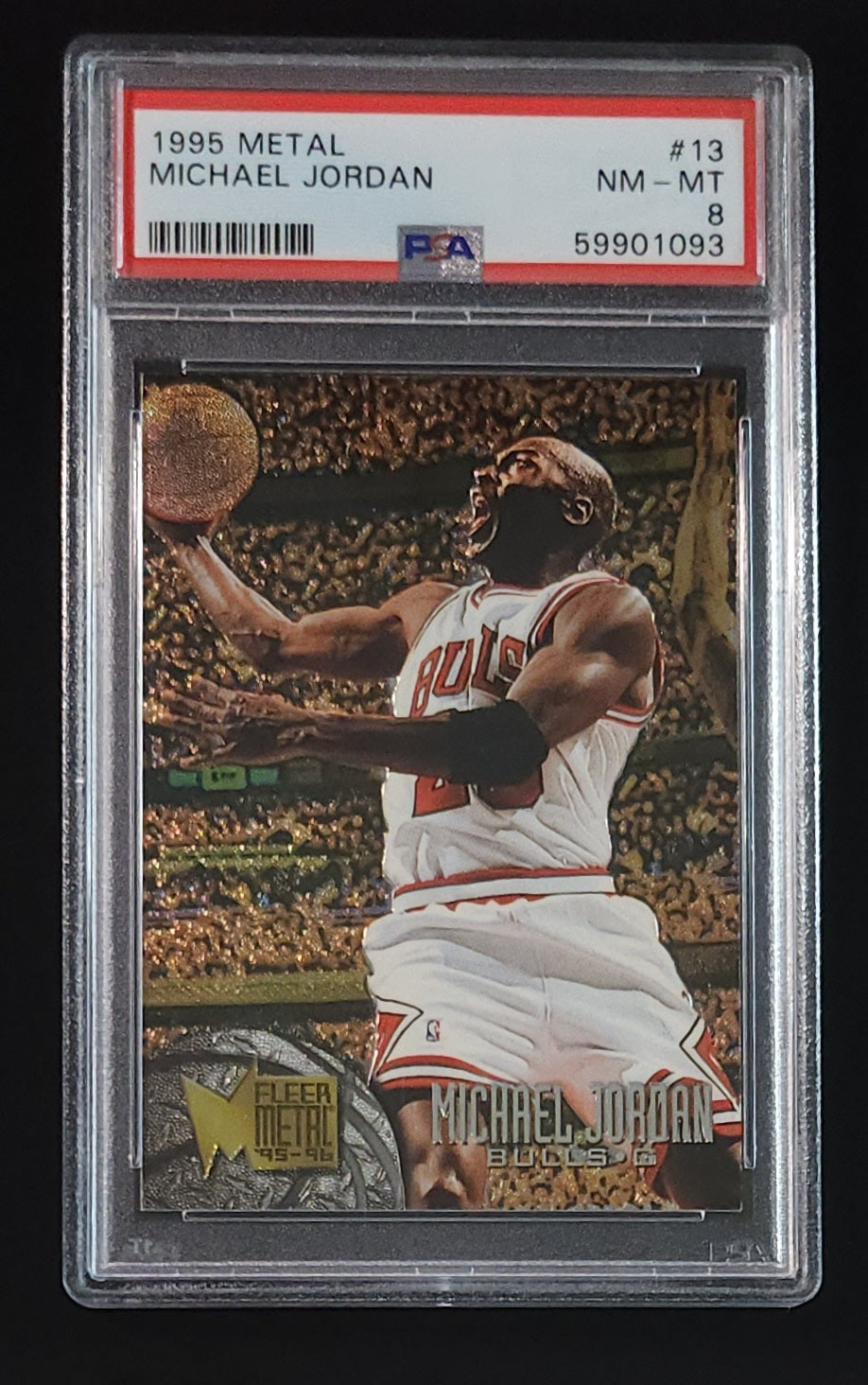 Michael Jordan 1995-96 Fleer Metal #13 PSA 8 Bulls