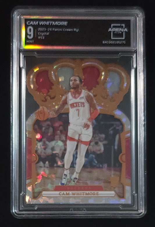 Cam Whitmore 2023-24 Panini Crown Royal Crystal RC #53 Arena Club 9 Rockets