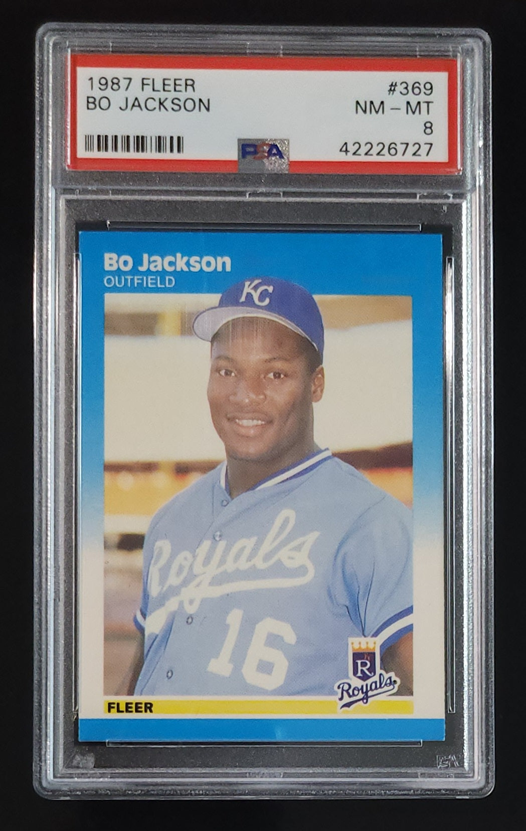 Bo Jackson 1987 Fleer Rookie #369 PSA 8 Royals