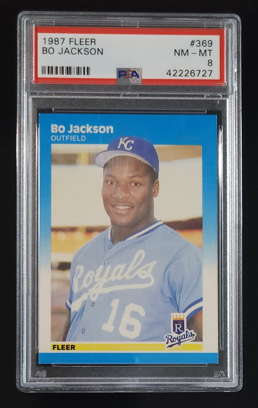 Bo Jackson 1987 Fleer Rookie #369 PSA 8 Royals