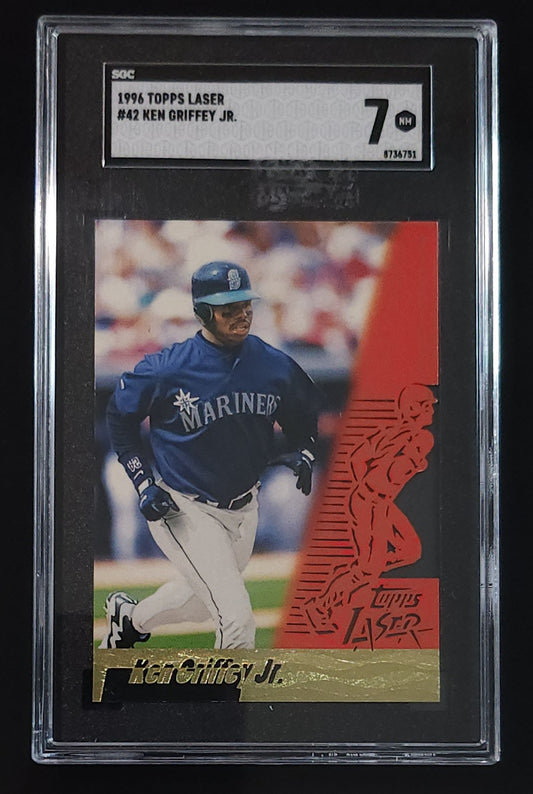 Ken Griffey Jr 1996 Topps Laser #42 SGC 7 Mariners