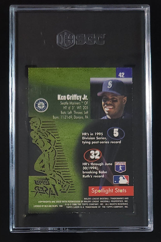 Ken Griffey Jr 1996 Topps Laser #42 SGC 7 Mariners