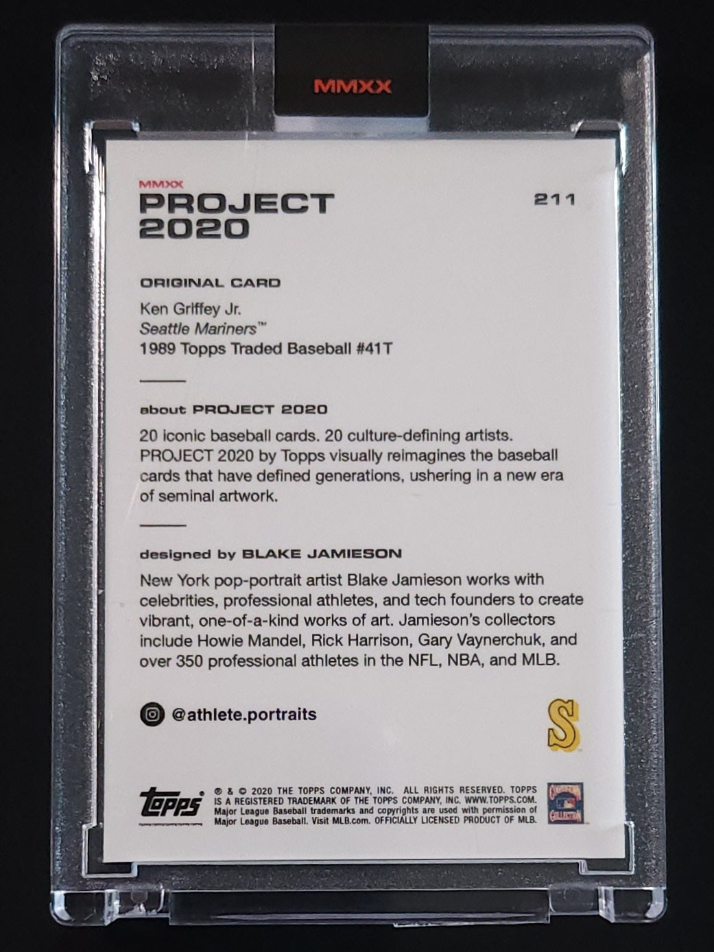 Ken Griffey Jr Topps Project 2020 #211 by Blake Jameson Mariners