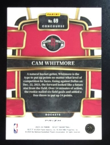 Cam Whitmore 2023-24 Select RC Scope Prizm #69 Rockets