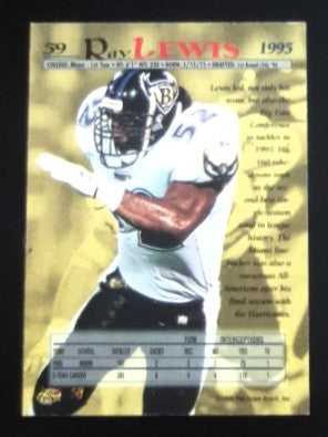 Ray Lewis 1995 Pro Line II Intense Rookie #59 Ravens