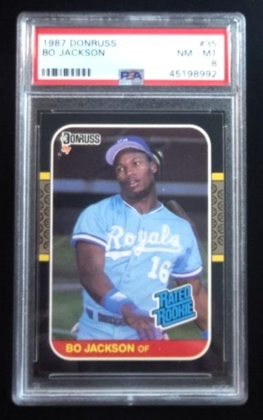 Bo Jackson 1987 Donruss Rated Rookie #35 PSA 8 Royals Raiders