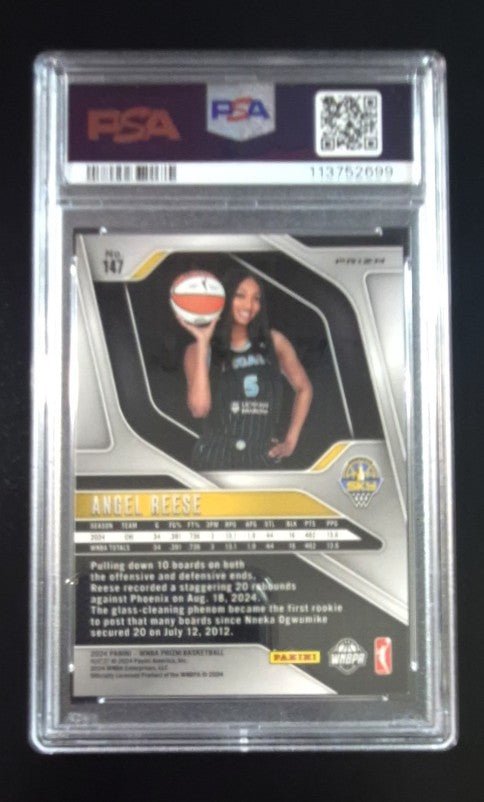 Angel Reese 2024 WNBA Prizm Rookie Blue Velocity #147 PSA 9 Sky