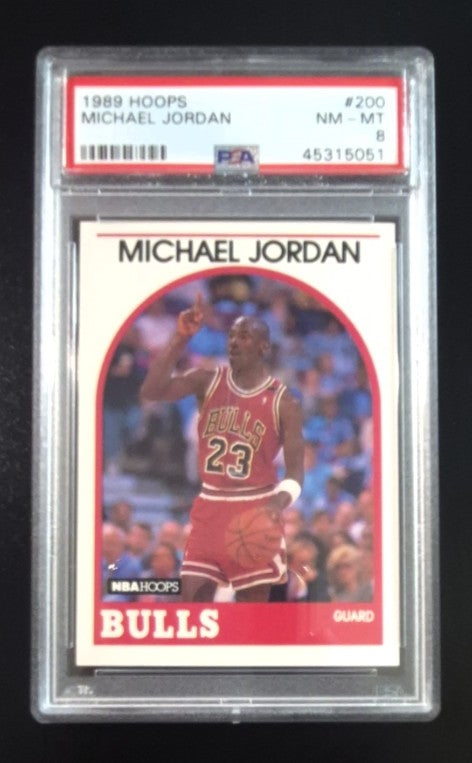 Michael Jordan 1989 Hoops #200 PSA 8 Bulls
