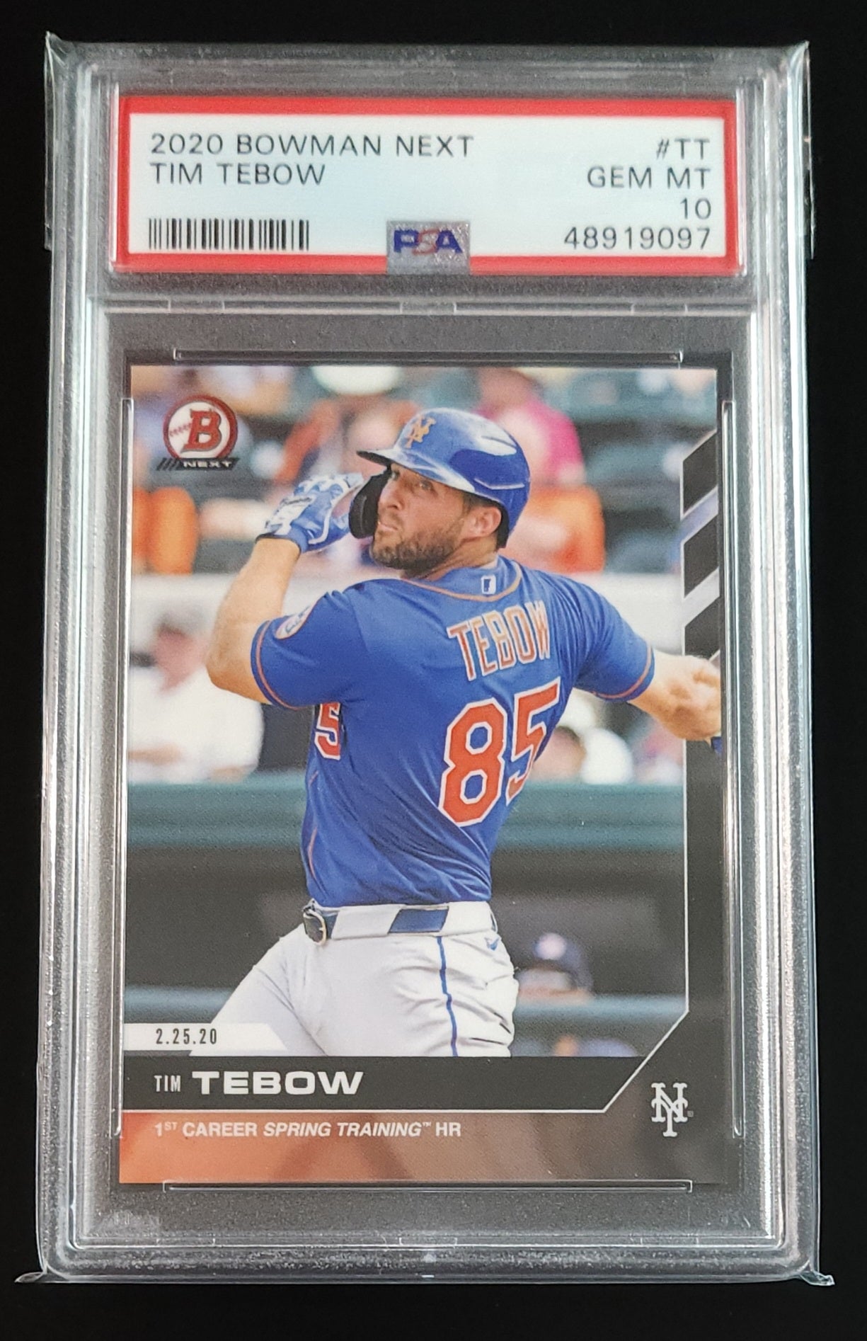 Tim Tebow 2020 Bowman Next #TT PSA 10 Mets