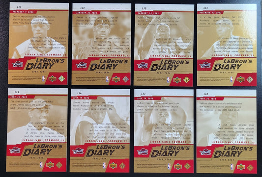 LeBron James 2003-04 Upper Deck LeBron's Diary Complete 15 Card Set