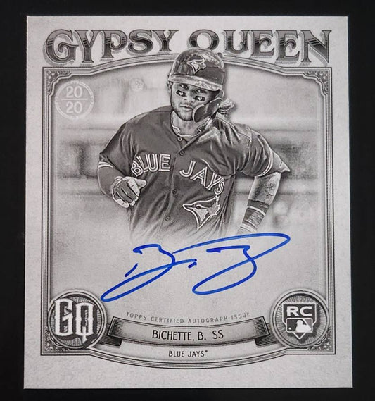 Bo Bichette 2020 Gypsy Queen B&W Mini RC Auto 22/50 #MRA-BBI Blue Jays