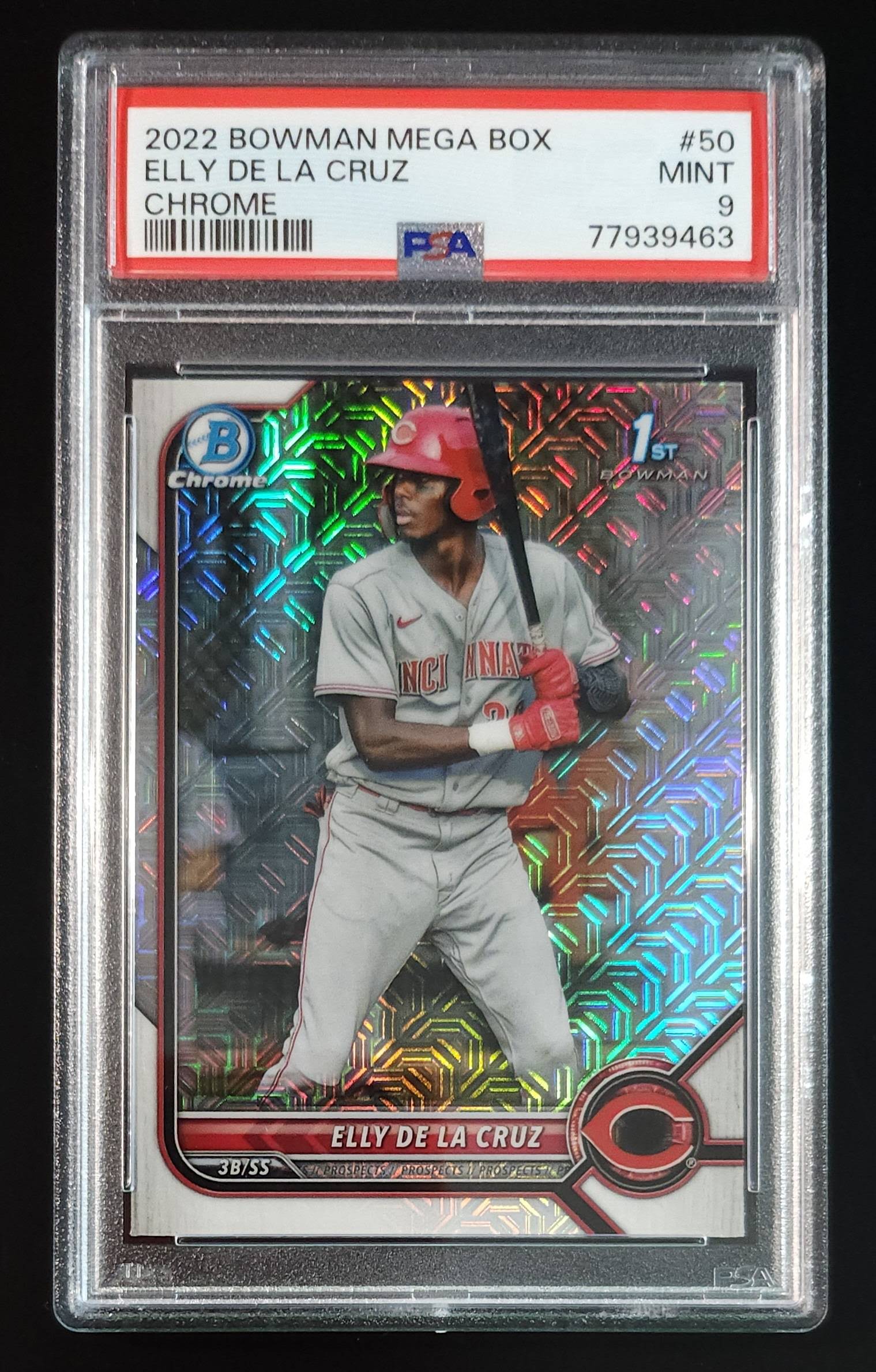 Elly De La Cruz 2022 Bowman 1st Mega Box Refractor #50 PSA 9 Reds - The Hobby Swap