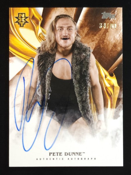 Pete Dunne 2019 Topps Undisputed Orange Auto 34/99 #A-PD WWE