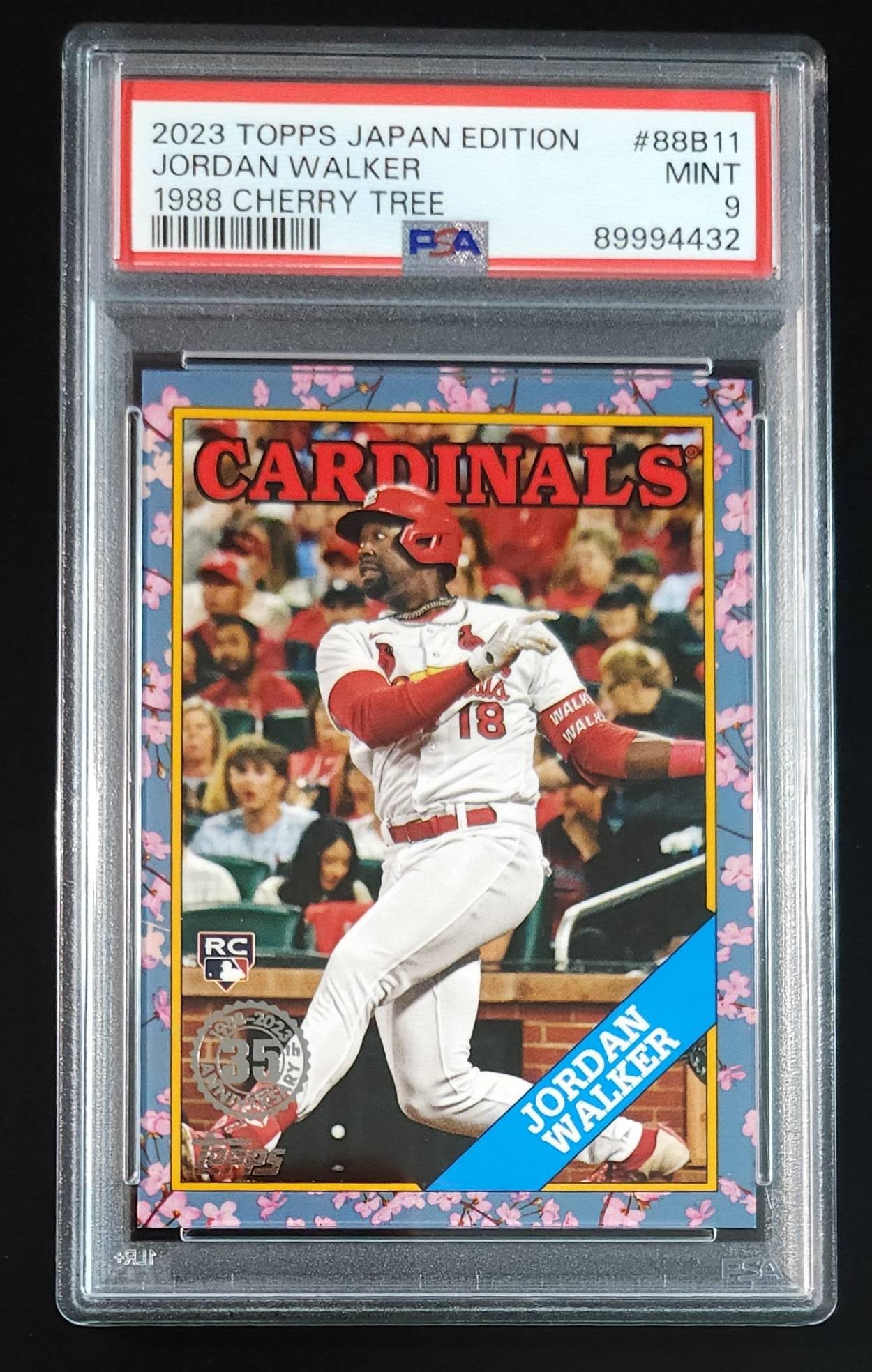 Jordan Walker 2023 Topps Japan 1988 Cherry Tree #88B11 PSA 9 Cardinals - The Hobby Swap