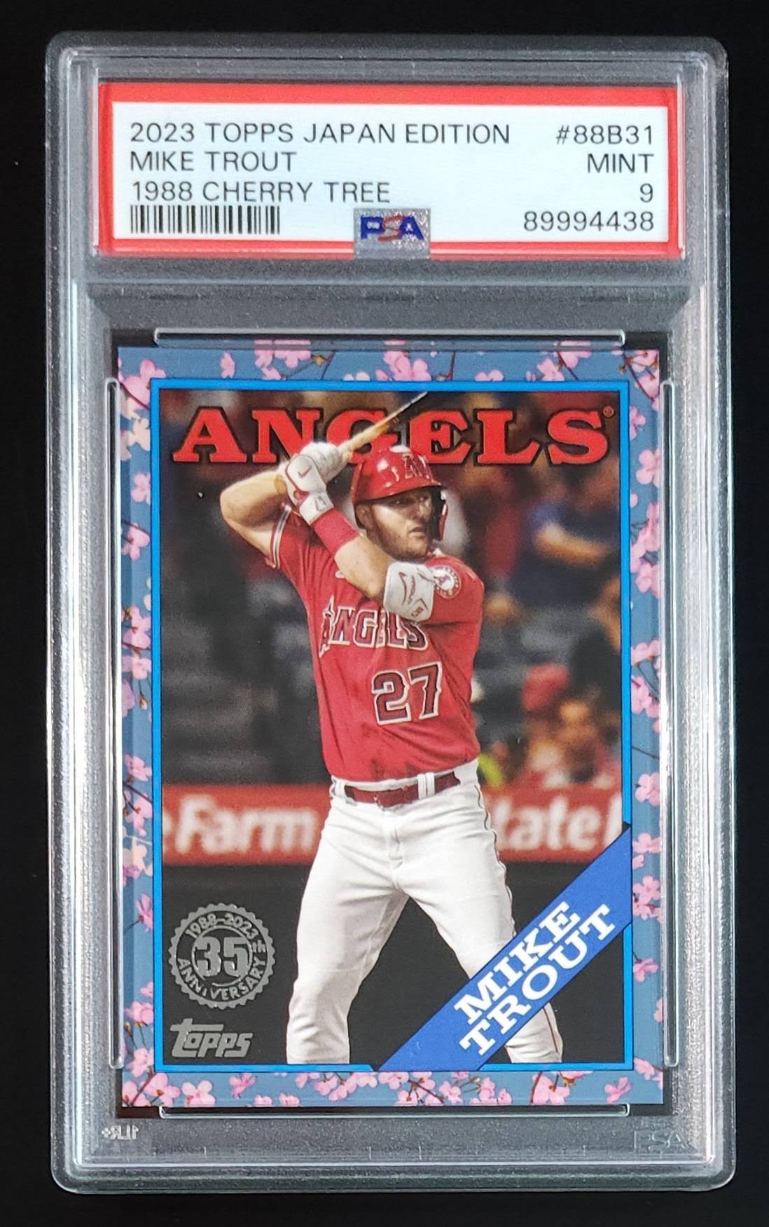 Mike Trout 2023 Topps Japan 1988 Cherry Tree #88B31 PSA 9 Angels - The Hobby Swap