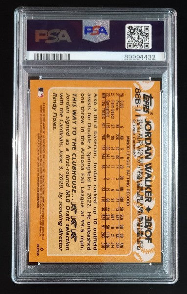 Jordan Walker 2023 Topps Japan 1988 Cherry Tree #88B11 PSA 9 Cardinals - The Hobby Swap