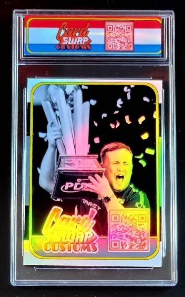 Luke "The Nuke" Littler Rookie Custom Art Trading Card in Slab with Custom Tag - The Hobby Swap