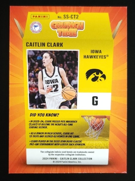 Caitlin Clark 2024 Panini Crunch Time Foil #SS-CT2