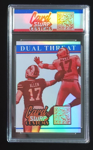 Josh Allen Custom Dual Threat Card in Slab with Tag