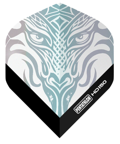 Pentathlon HD150 Holographic Dragon Dart Flights - Standard Clear - Pack of 3 - The Hobby Swap