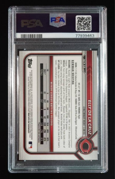 Elly De La Cruz 2022 Bowman 1st Mega Box Refractor #50 PSA 9 Reds - The Hobby Swap