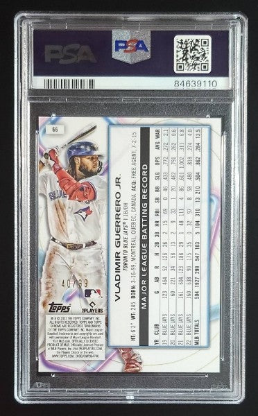 Vlad Guerrero Jr 2023 Topps Cosmic Chrome Blue Moon 40/99 #66 PSA 10 Blue Jays - The Hobby Swap