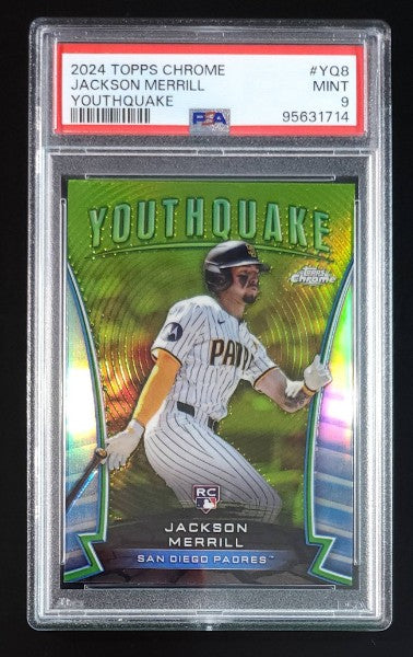 Jackson Merrill 2024 Topps Chrome Youthquake #YQ8 PSA 9 Padres - The Hobby Swap