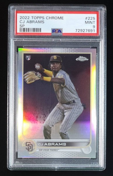 CJ Abrams 2022 Topps Chrome Rookie Card Variation SP #225 PSA 9 Padres Nationals - The Hobby Swap