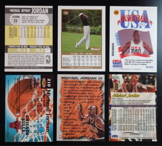 Michael Jordan 6-Card Lot - Bulls