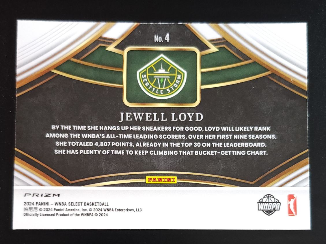 Jewell Loyd 2024 Select WNBA Snapshot Flash Prizm #4